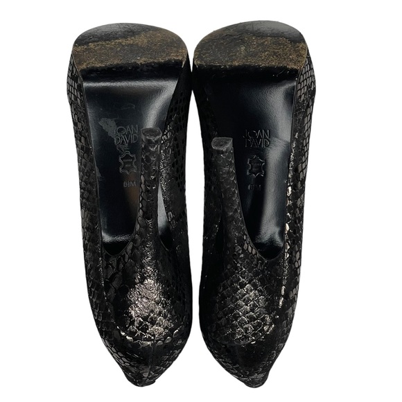 Joan & David ☀︎︎ Metallic Animal Print Platform Pumps Heels ☀︎︎ Black ☀︎︎ 8.5M - Picture 14 of 16